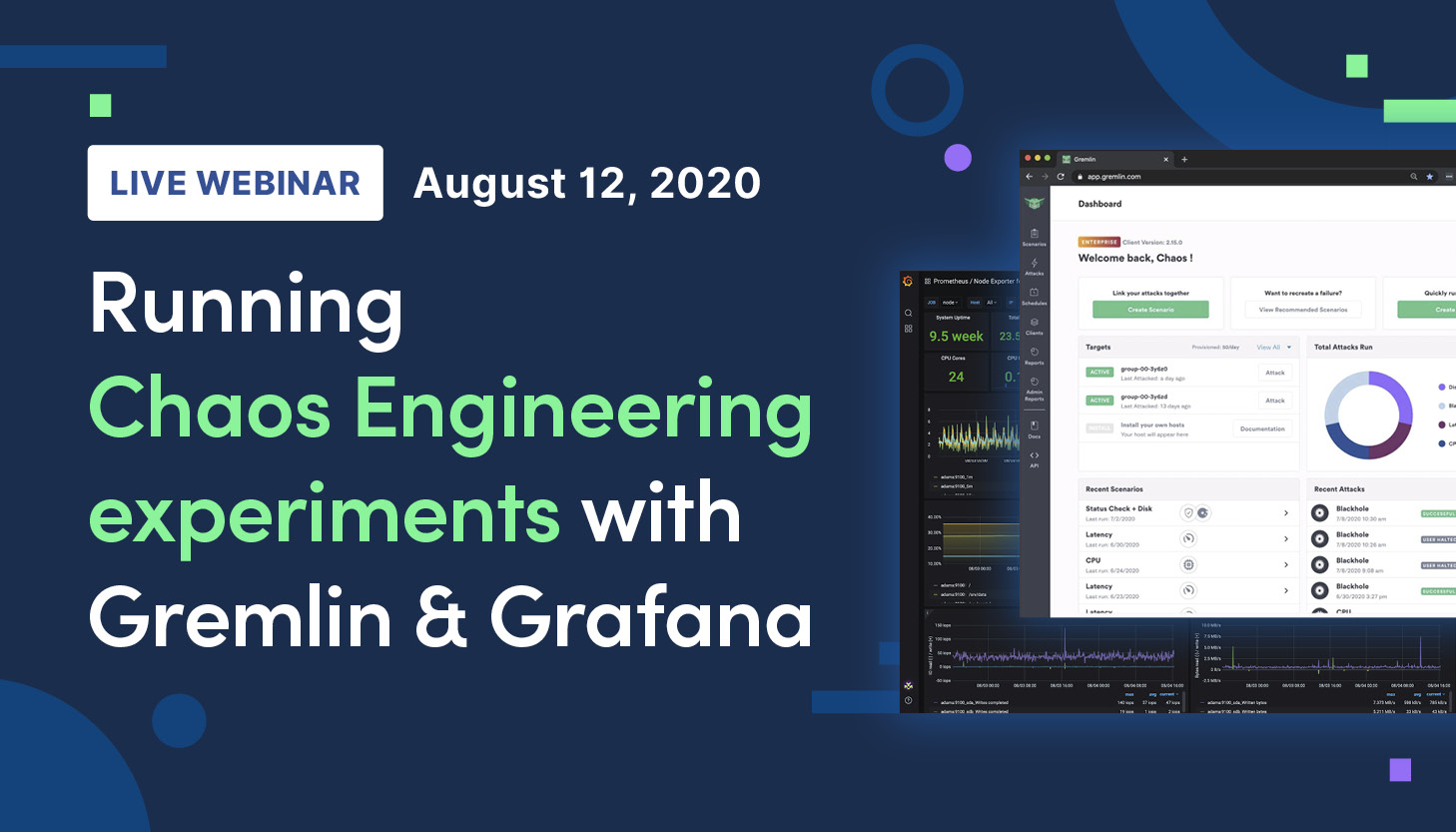 Running Chaos Engineering experiments with Gremlin and Grafana